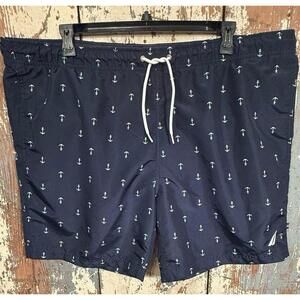 Nautica Mens Swim shorts, size XXL navy